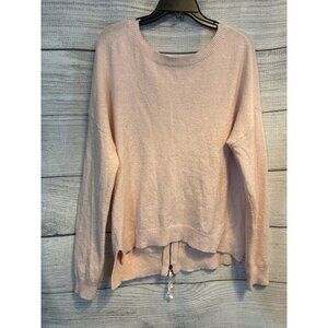 Hinge Pink Knit Sweater With Back Zipper Size M
